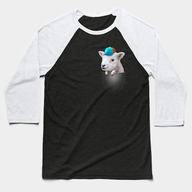 POCKET LAMB WITH CAP Baseball T-Shirt by ADAMLAWLESS